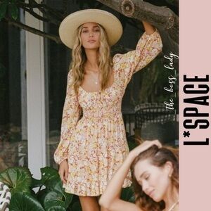 L*SPACE dress floral mini spring summer babydoll